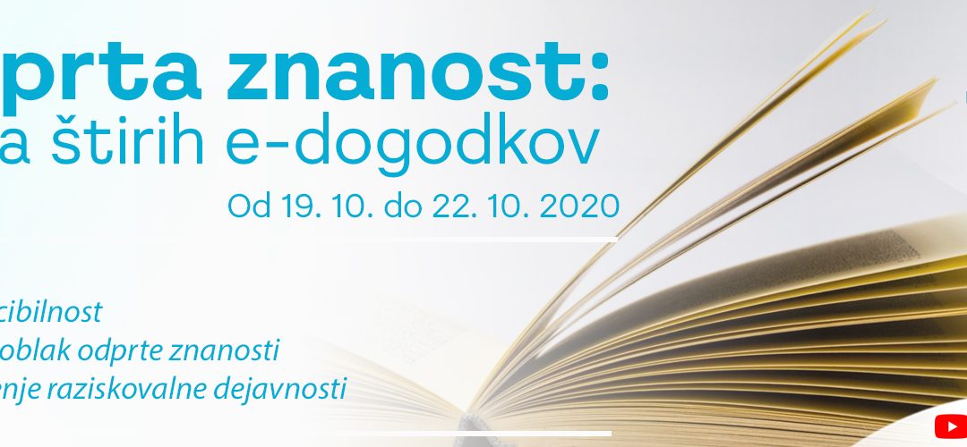 Odprta znanost 2020: serija štirih e-dogodkov v mednarodnem tednu odprtega dostopa