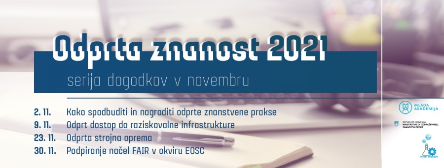 Niz dogodkov Odprta znanost 2021 v novembru