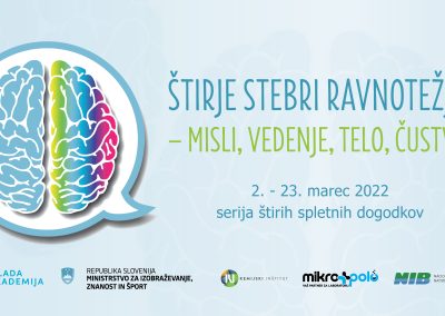 ŠTIRJE STEBRI RAVNOTEŽJA – MISLI, VEDENJE, TELO, ČUSTVA – marec 2022